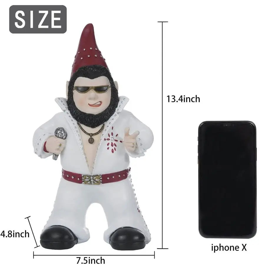 Gnome Garden Statue Outdoor Resin Dwarf Figurine For Patio Decor