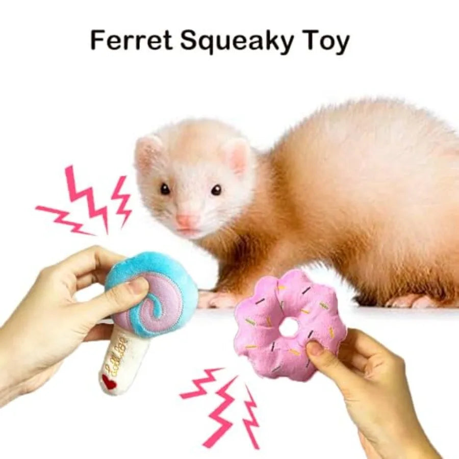 Ferret Chew Toys With Squeakers Durable Tug of War Pack