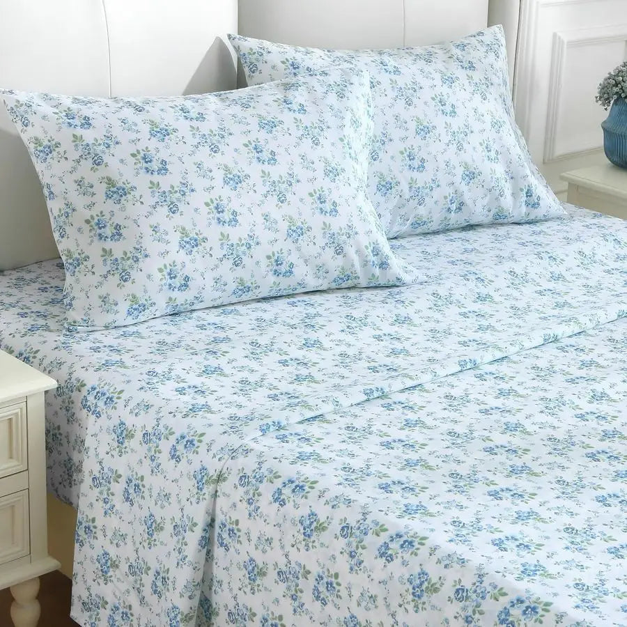 4 Piece Sheet Set, Soft Breathable Sheets With Deep Pocket