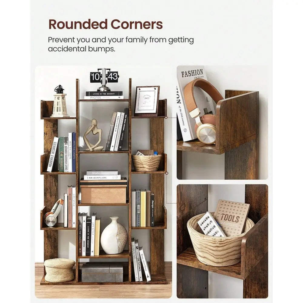 XMSJ Tree Shaped Bookshelf With 13 Storage Shelves