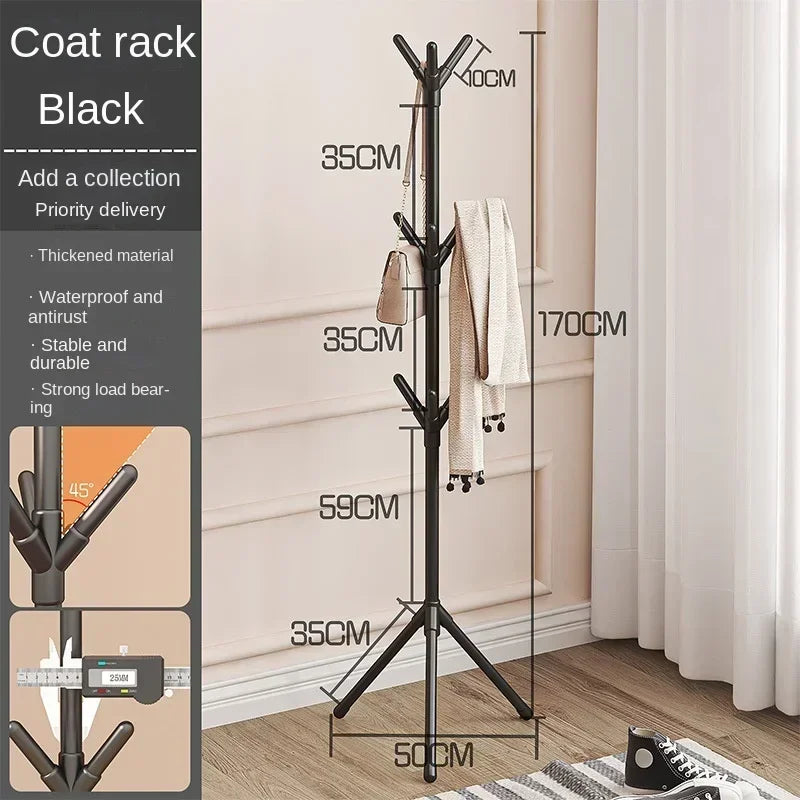 Vertical Tree Branch Floor To Floor Coat Rack For Clothes Hats