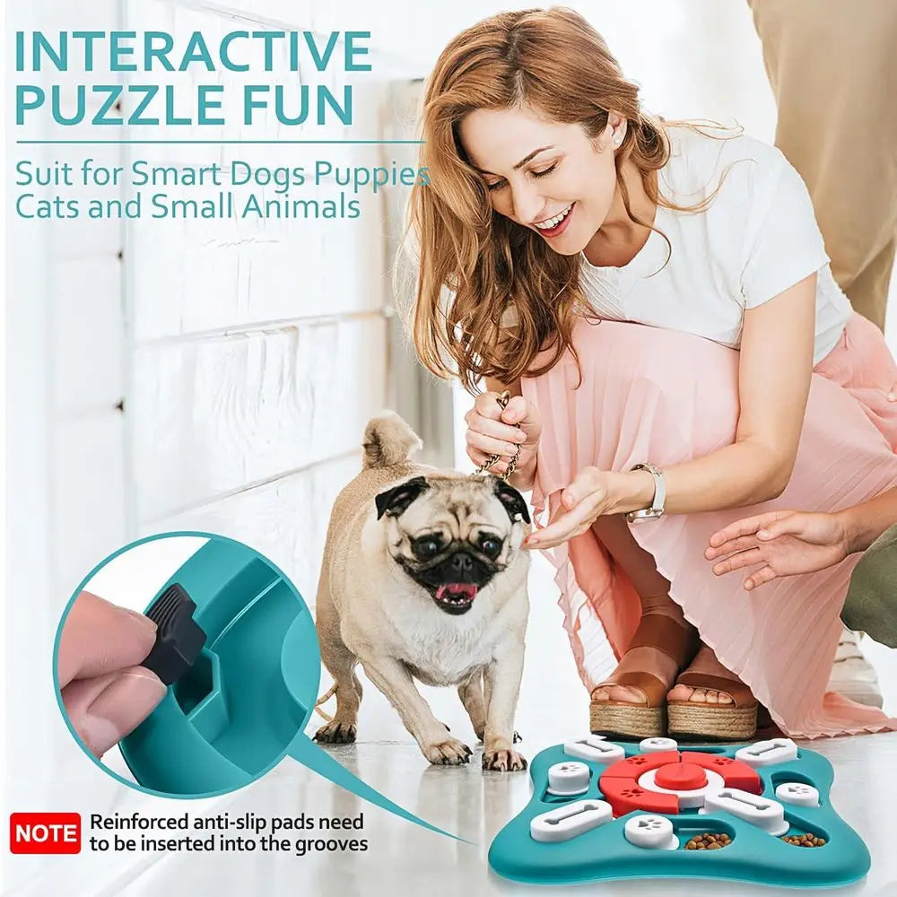 Dog Puzzle Toy Treat Dispensing Enrichment Interactive Brain Stimulator