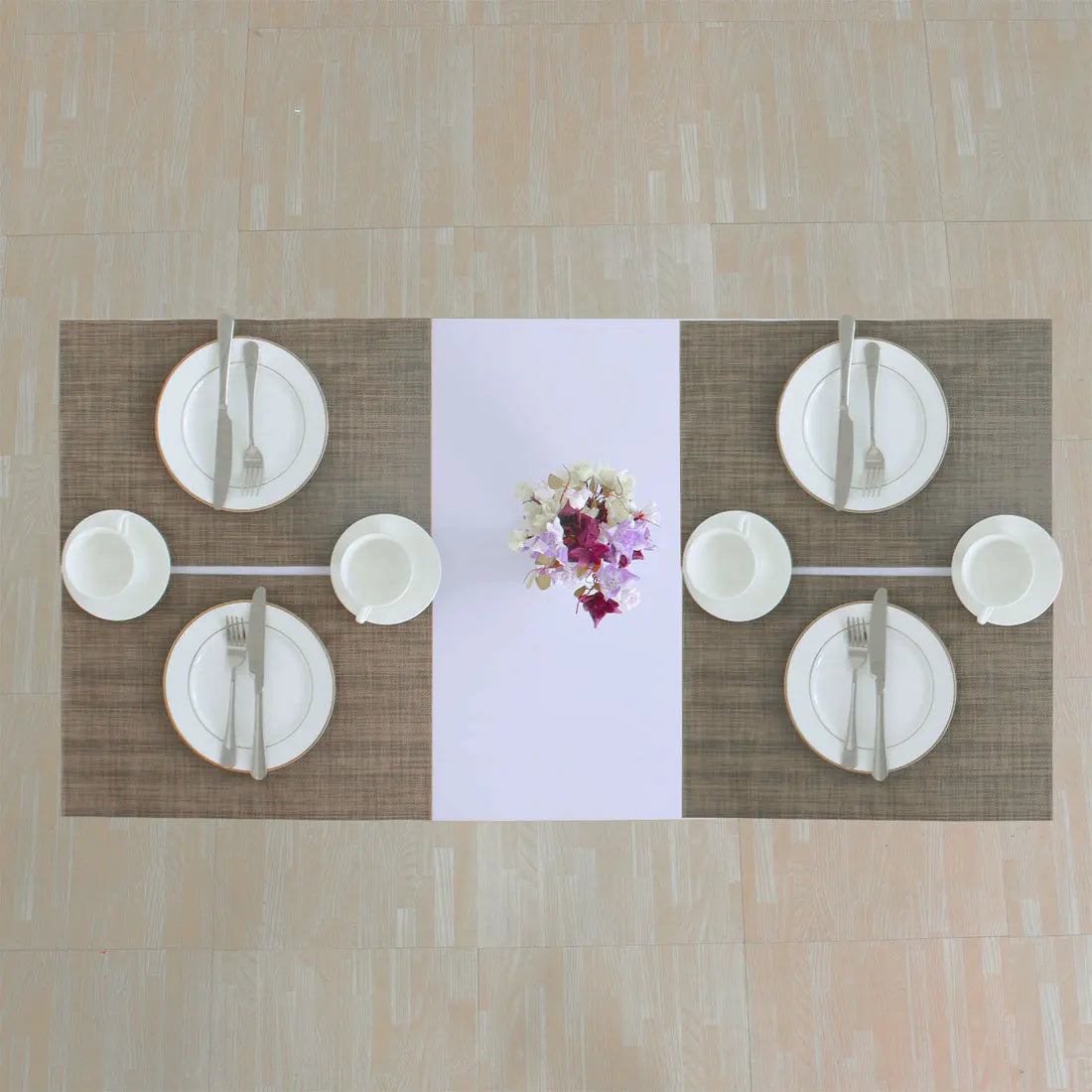 UXCELL Heat Resistant Non Skid PVC Table Mats Woven Placemats