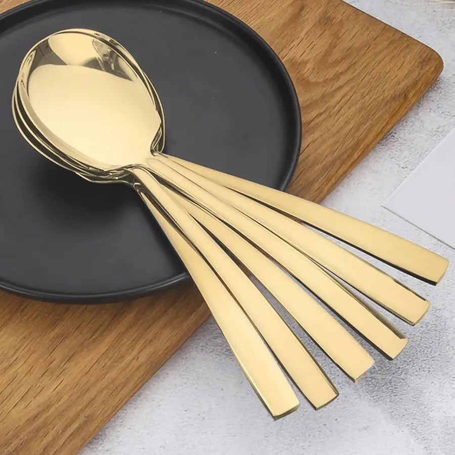 Stainless Steel Spoons Set, 12-Piece Buffet Serving Utensils