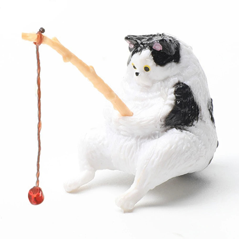 Alloet Kitten Fishing Ornament For Fish Tank Landscape Decor