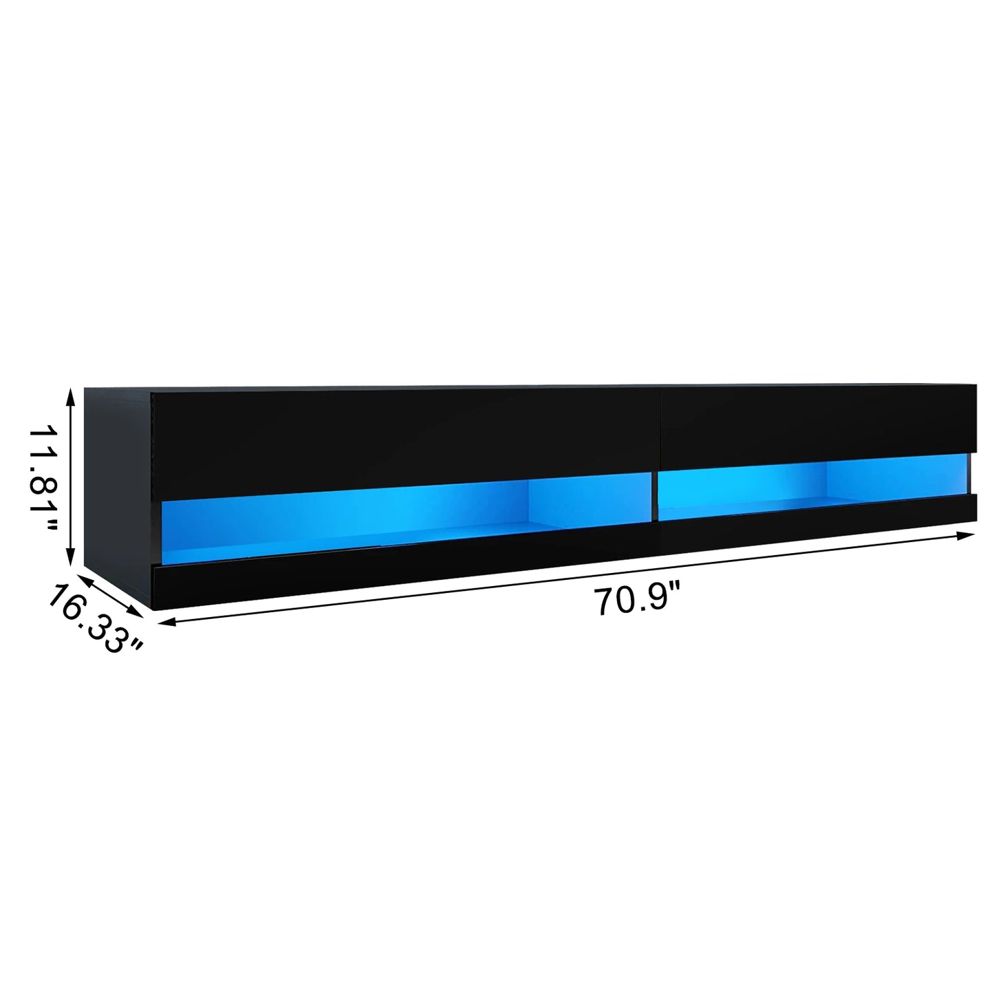QiaoShiRen Floating TV Stand for Wall Mounted TV