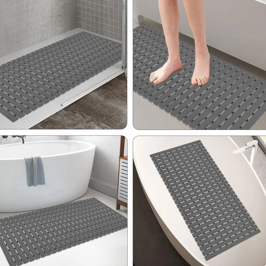 Non Slip Bathtub Mat With Suction Cups And Drain Holes