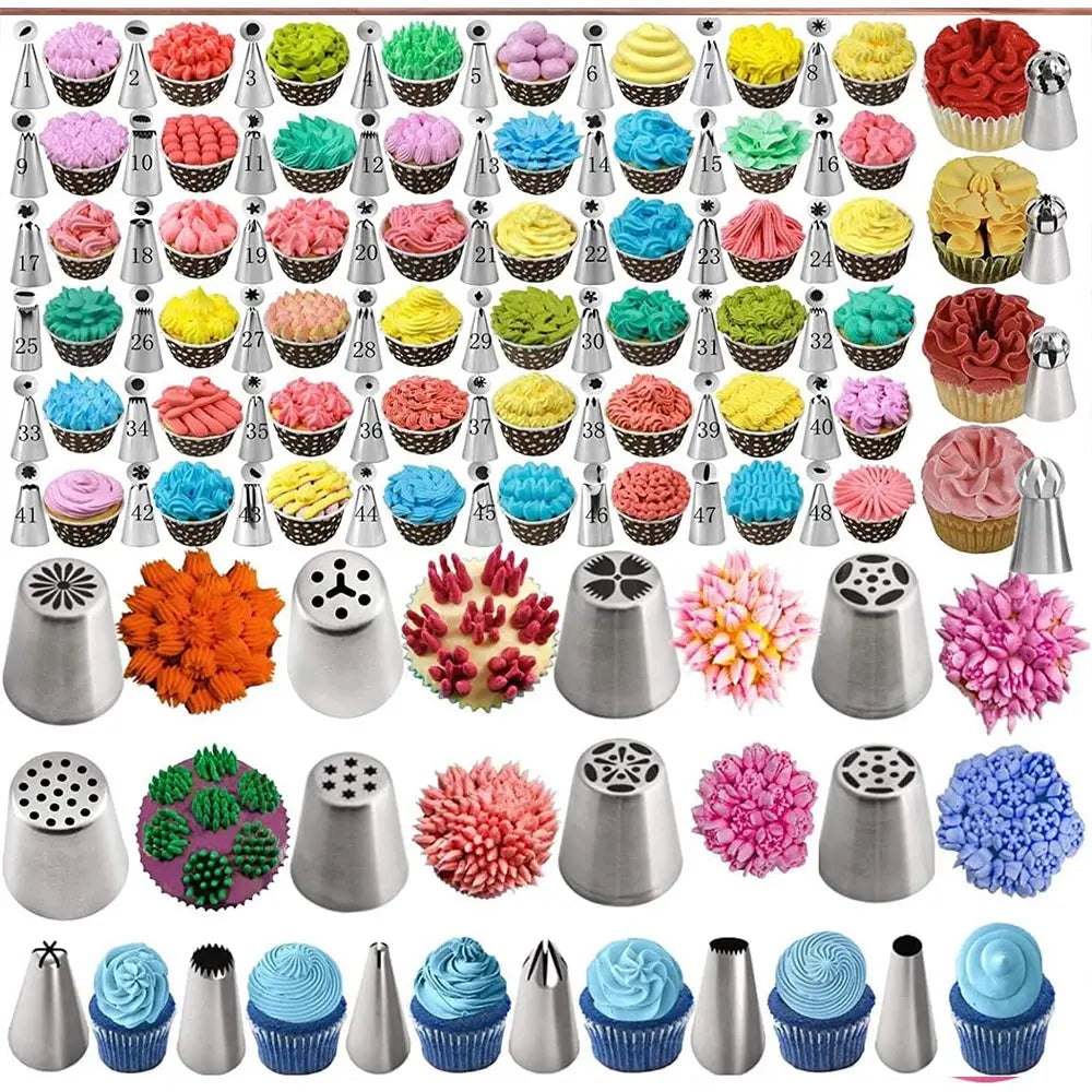 Premium Cake Decorating Set With 66 Tips And Piping Bags
