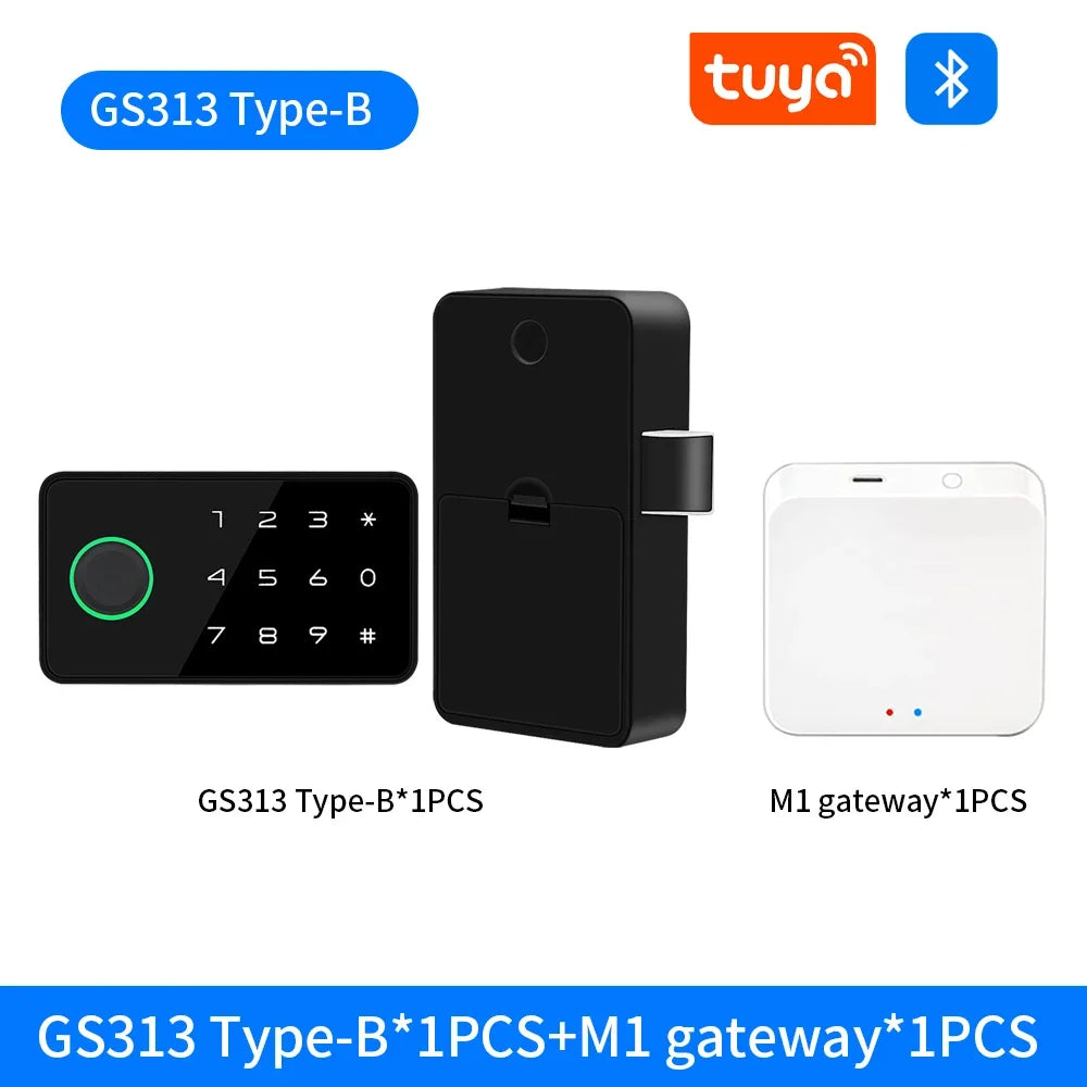 Lucking Door Tuya Smart Fingerprint Cabinet Lock For Furniture