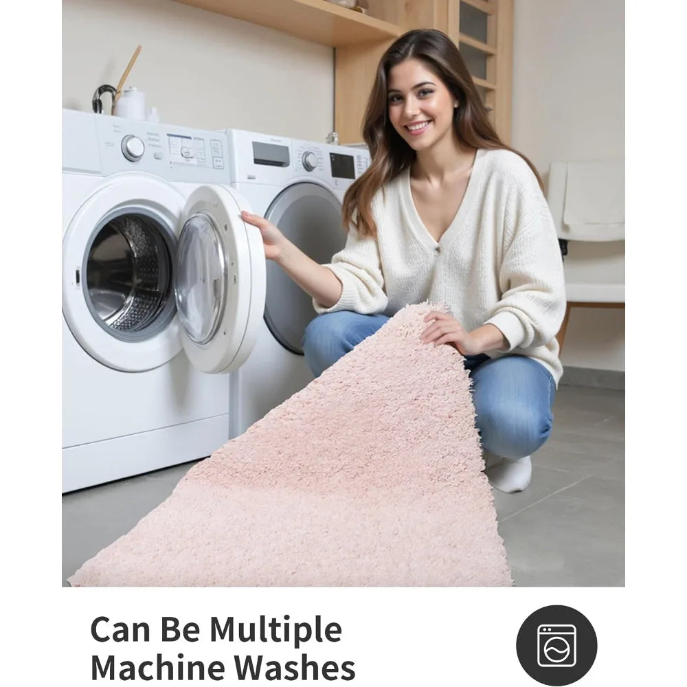 Non Slip Bathroom Rugs Microfiber Plush With Rubber Backing