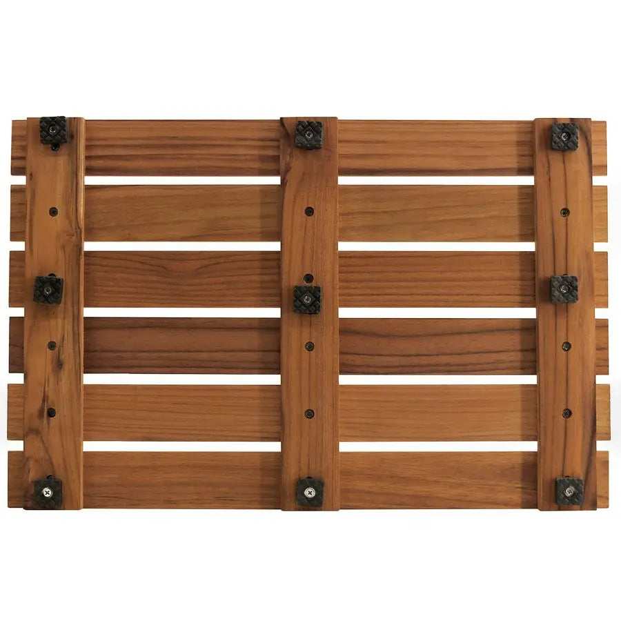 Teak Shower Mat Non Slip Bath Mat Luxury Spa Wooden