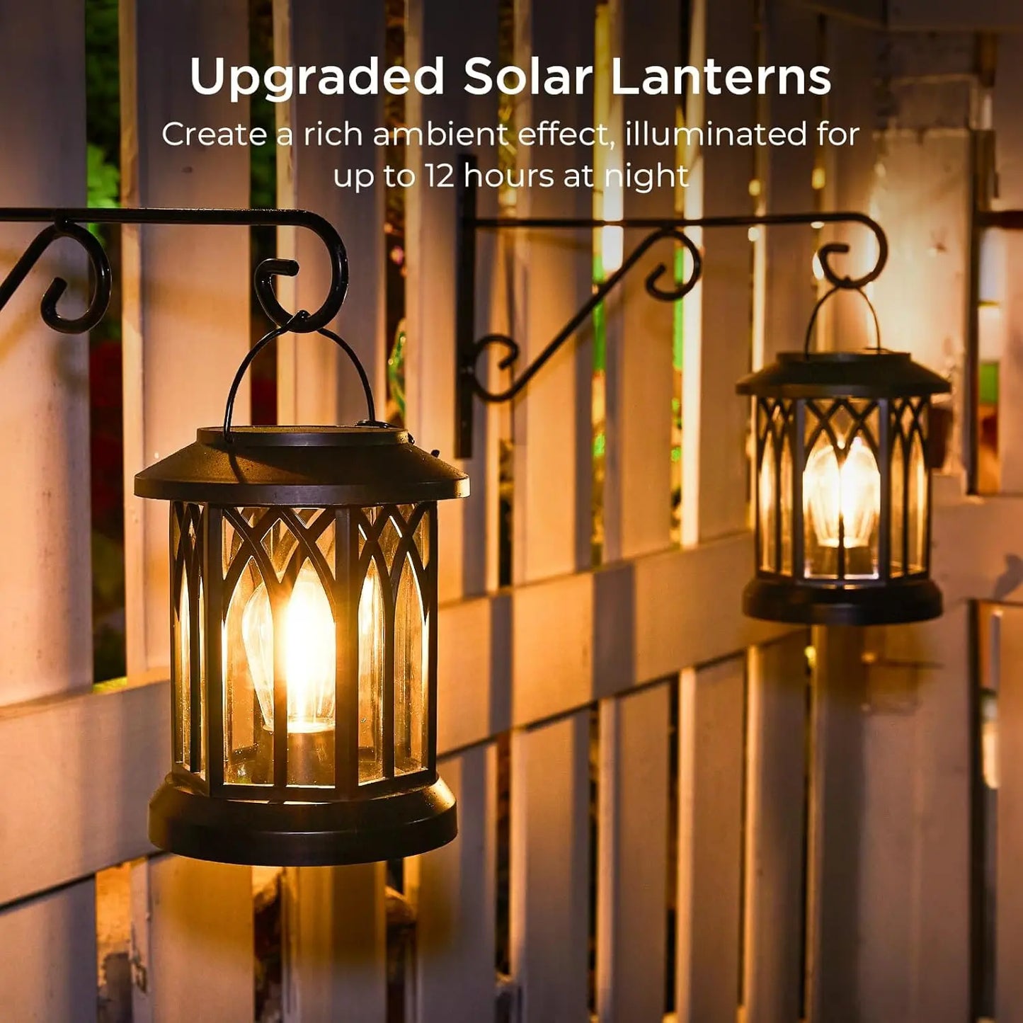 Solar Lantern Outdoor Lights Upgraded Waterproof Hanging Solar Powered Lantern