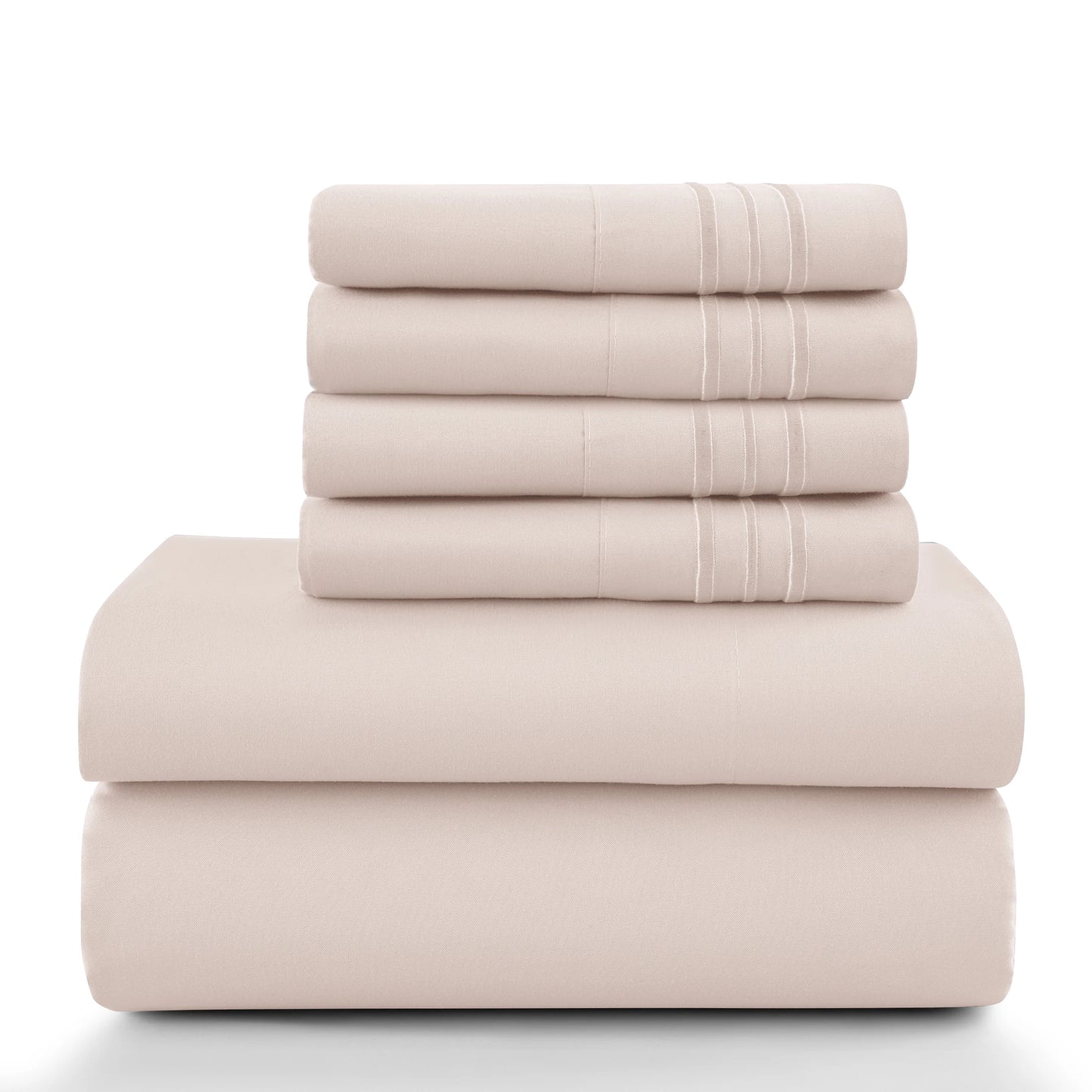 LDC Lux Decor Collection Solid Microfiber Sheet Set