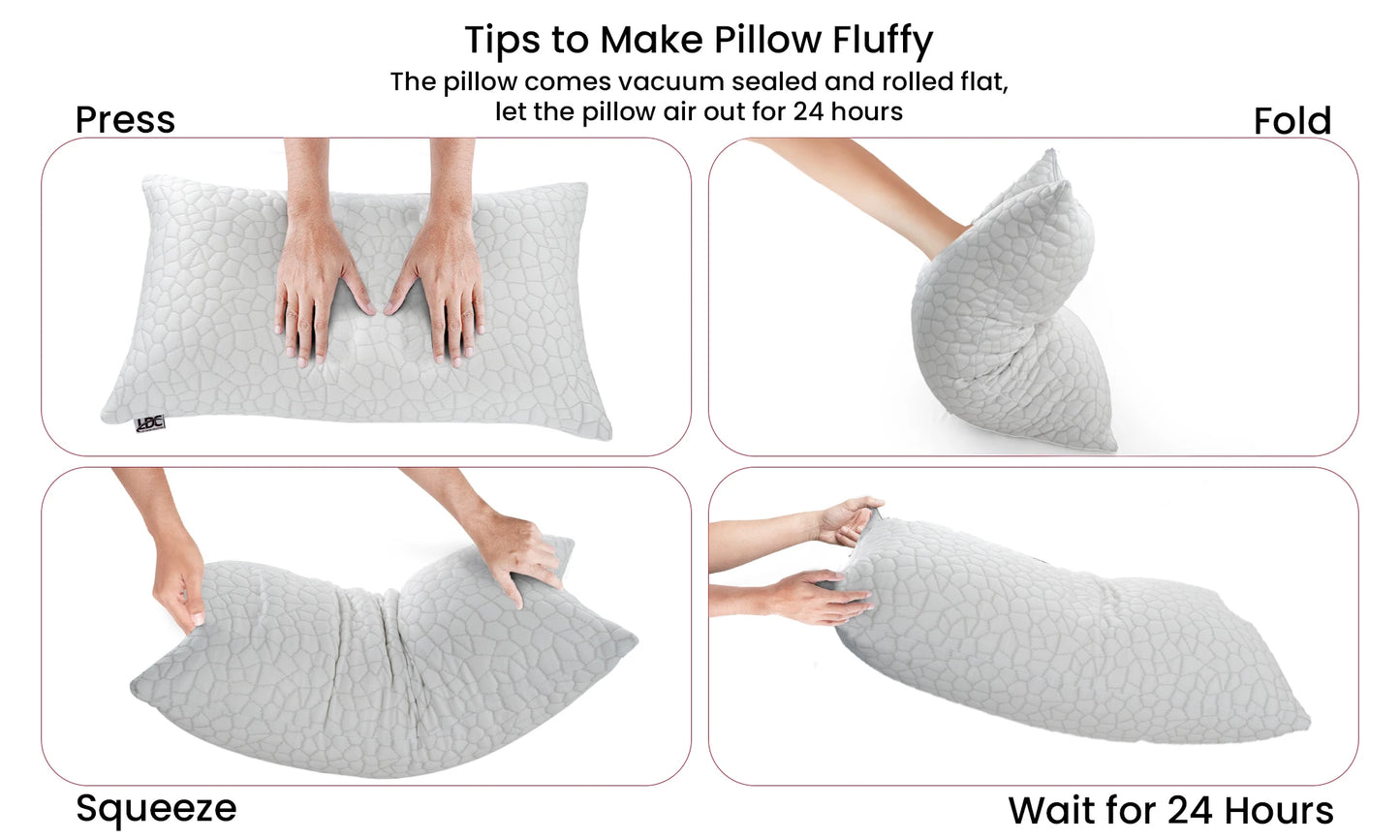Shredded Memory Foam Pillows 2 Pack With Washable Cover