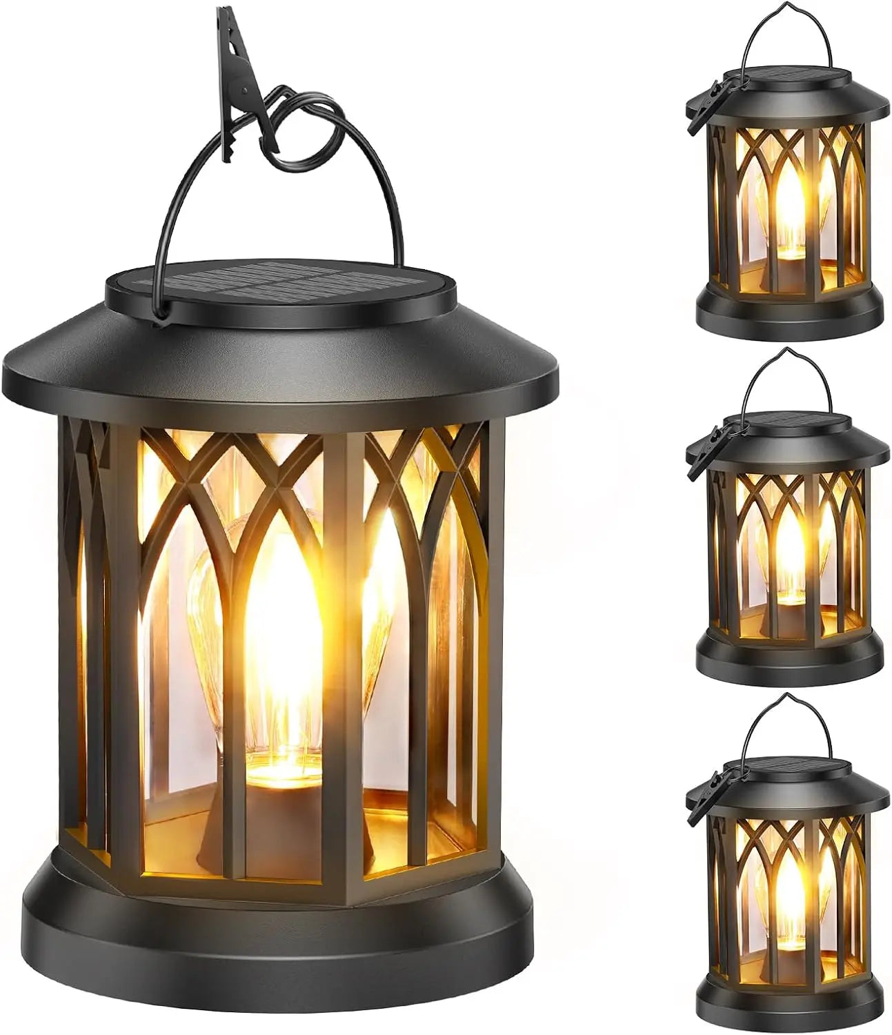 Solar Lantern Outdoor Lights Upgraded Waterproof Hanging Solar Powered Lantern