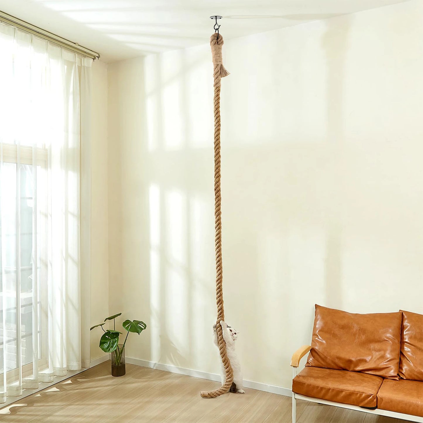 PETRAVELCN Cat Sisal Climbing Rope Climber For Indoor Cats Jungle Gym