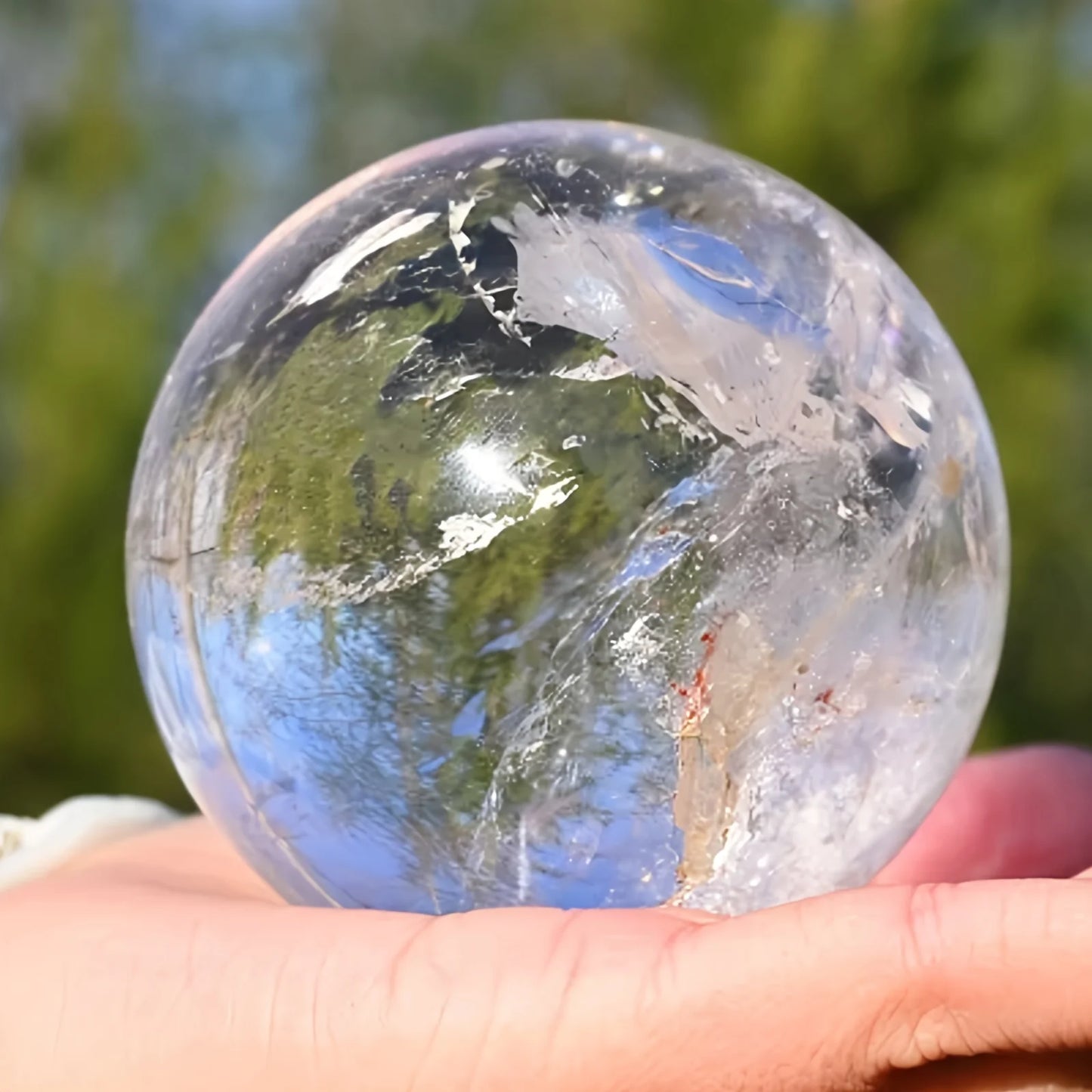 CrystalHola Large Clear Quartz Crystal Sphere For Home Decor And Gifts