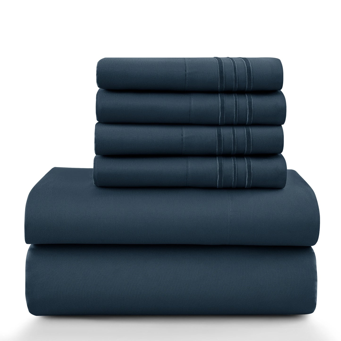 LDC Lux Decor Collection Solid Microfiber Sheet Set