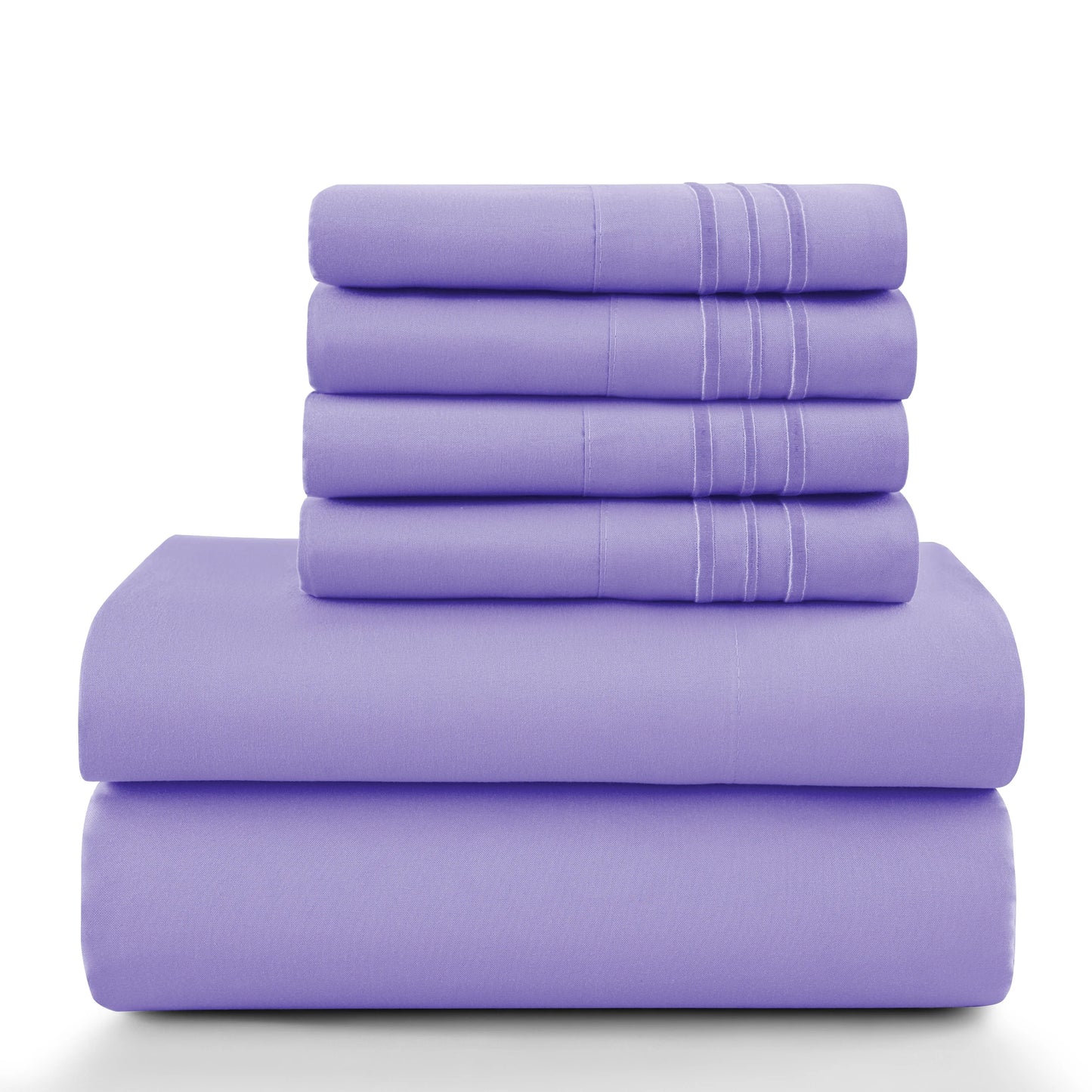 LDC Lux Decor Collection Solid Microfiber Sheet Set