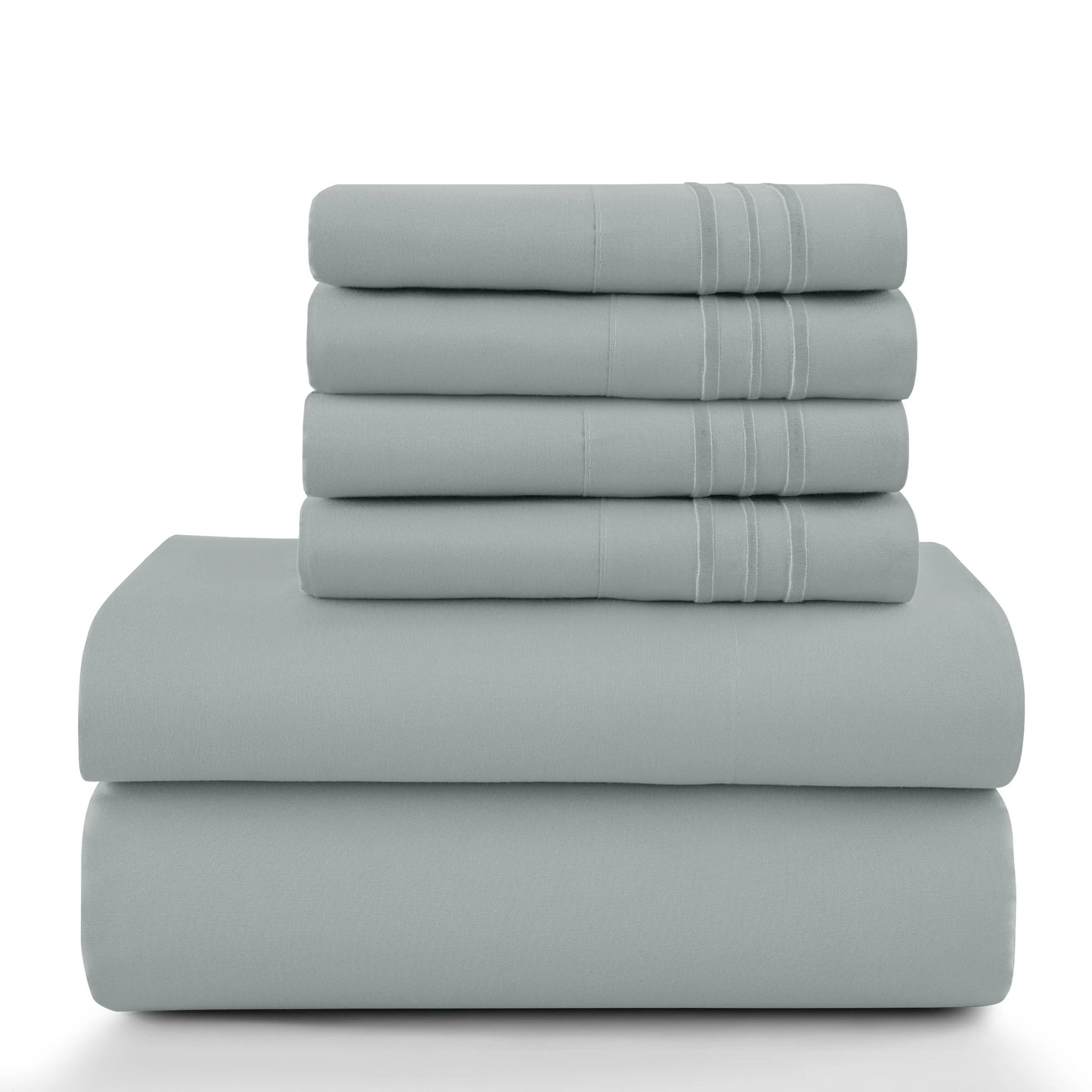 LDC Lux Decor Collection Solid Microfiber Sheet Set