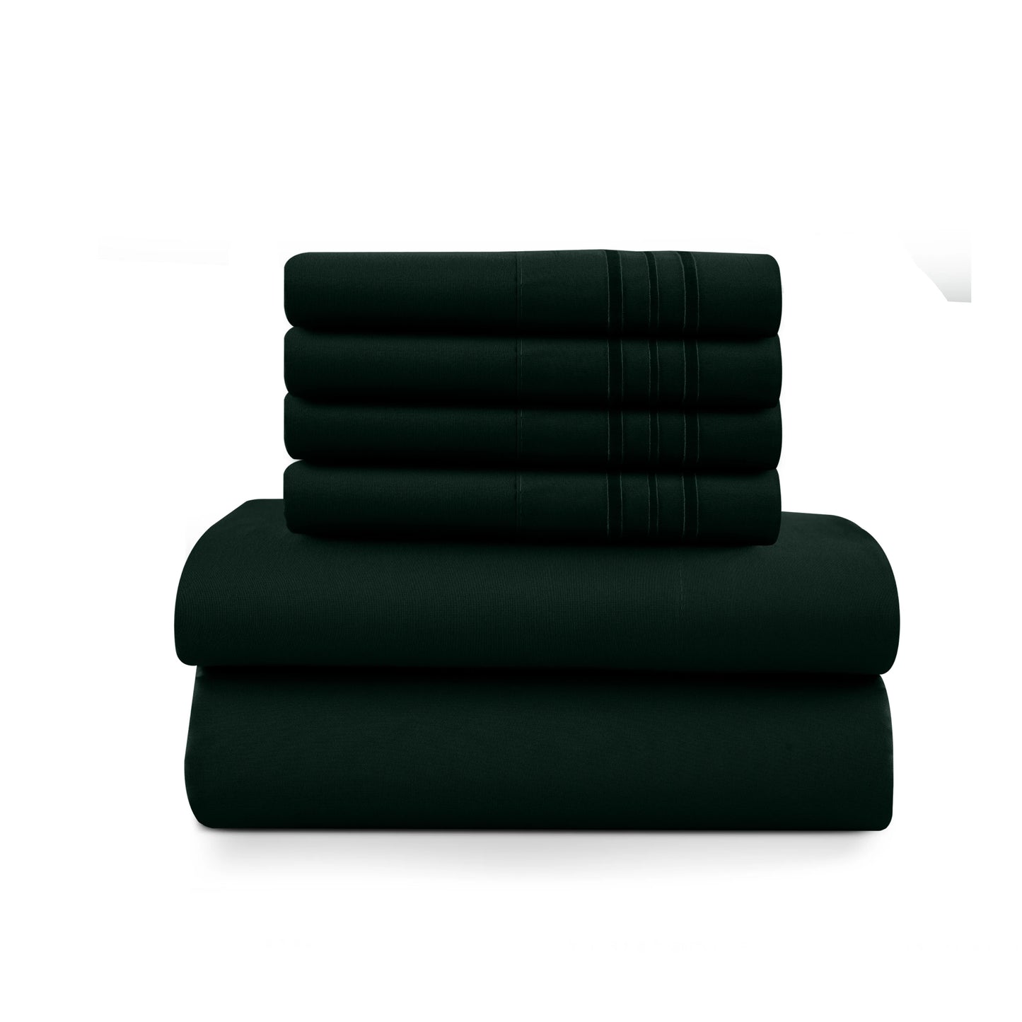 LDC Lux Decor Collection Solid Microfiber Sheet Set