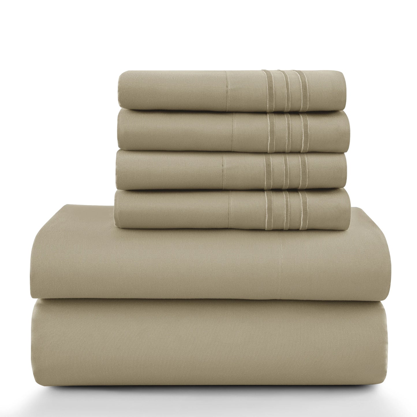 LDC Lux Decor Collection Solid Microfiber Sheet Set