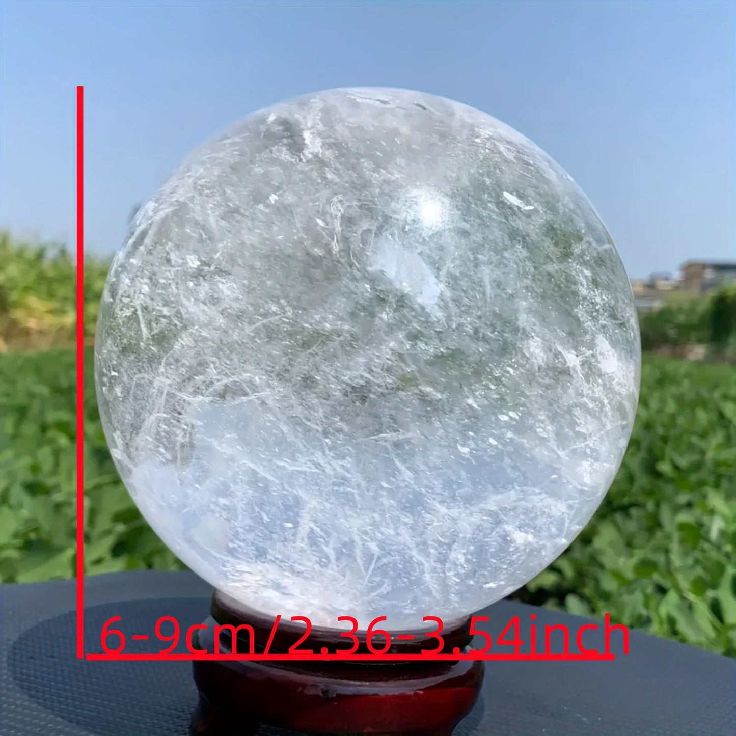 CrystalHola Large Clear Quartz Crystal Sphere For Home Decor And Gifts