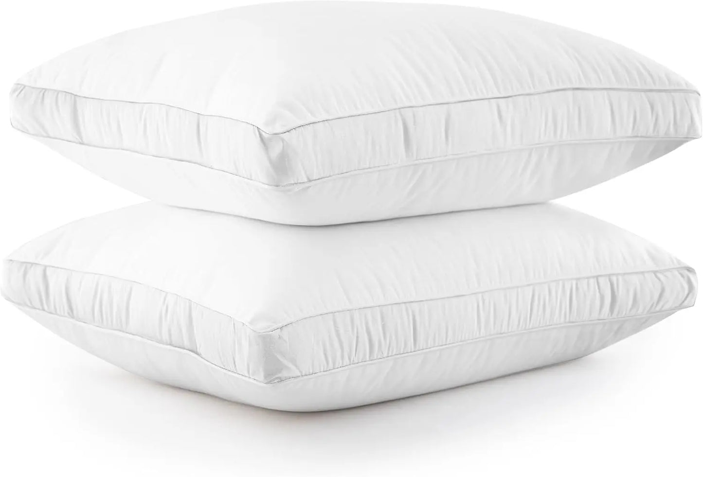 Gusseted Down Alternative Bed Pillows Set of 2 for Sleepers