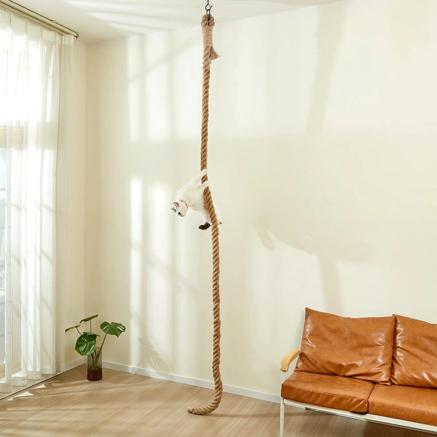 PETRAVELCN Cat Sisal Climbing Rope Climber For Indoor Cats Jungle Gym