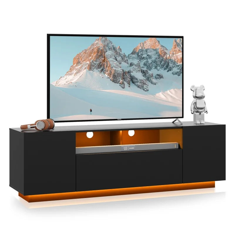 GALAXHERO TV Stand With Storage Cabinet For Living Room