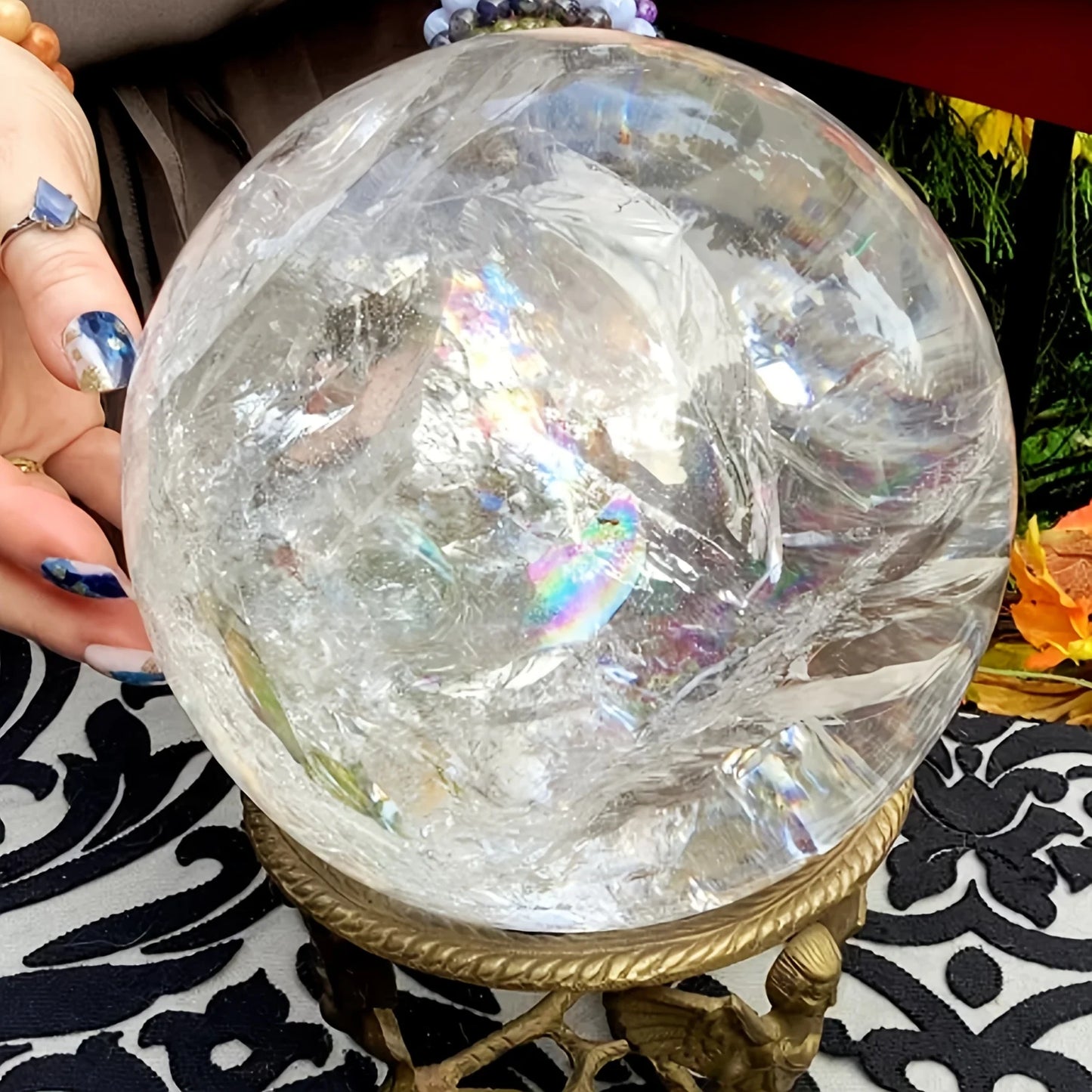 CrystalHola Large Clear Quartz Crystal Sphere For Home Decor And Gifts