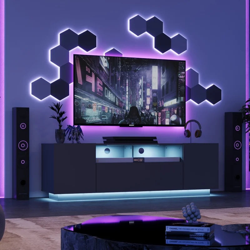 GALAXHERO TV Stand With Storage Cabinet For Living Room