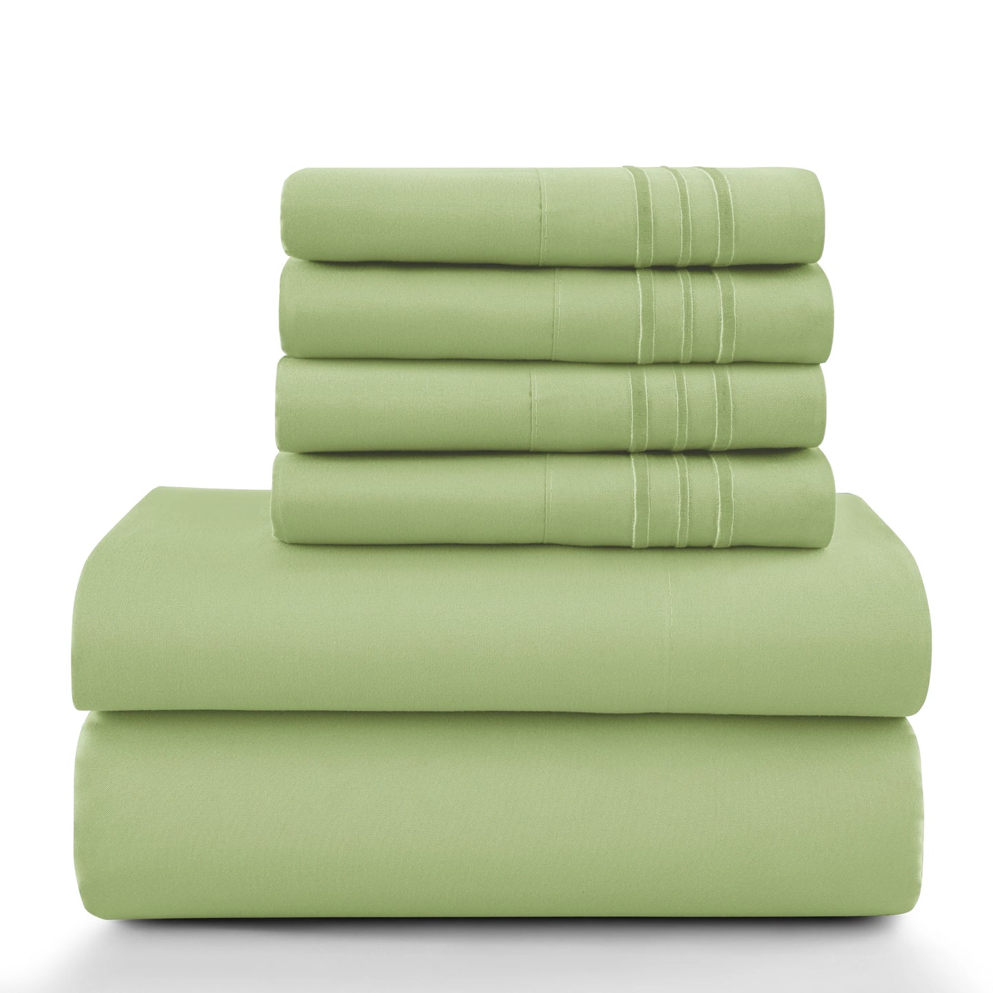 LDC Lux Decor Collection Solid Microfiber Sheet Set