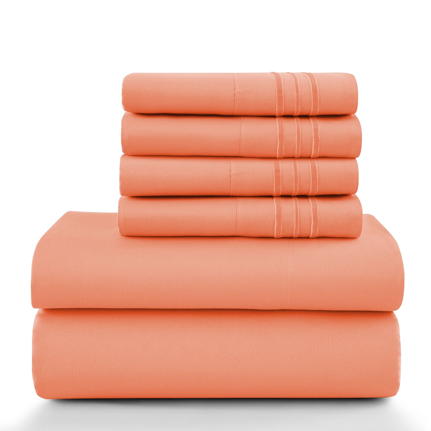 LDC Lux Decor Collection Solid Microfiber Sheet Set