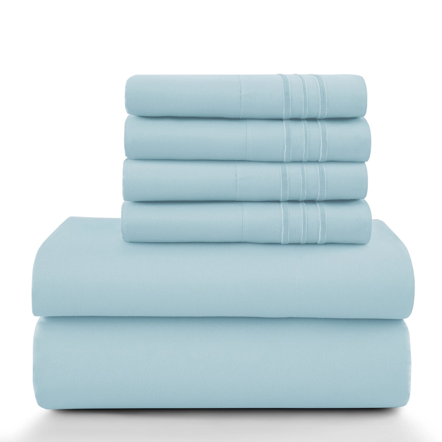 LDC Lux Decor Collection Solid Microfiber Sheet Set