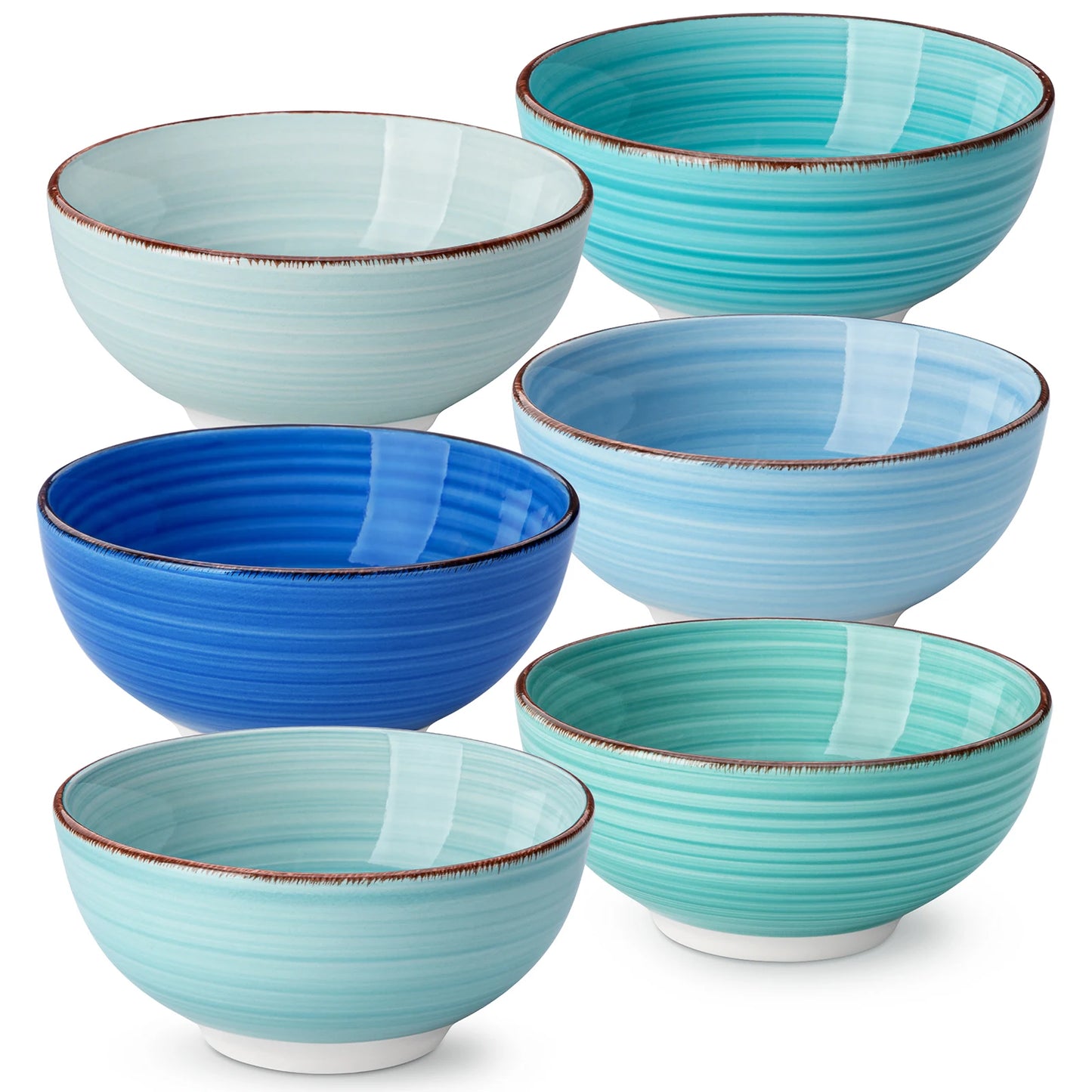 MALACASA Bonita 6 Piece Porcelain Serving Bowls Set