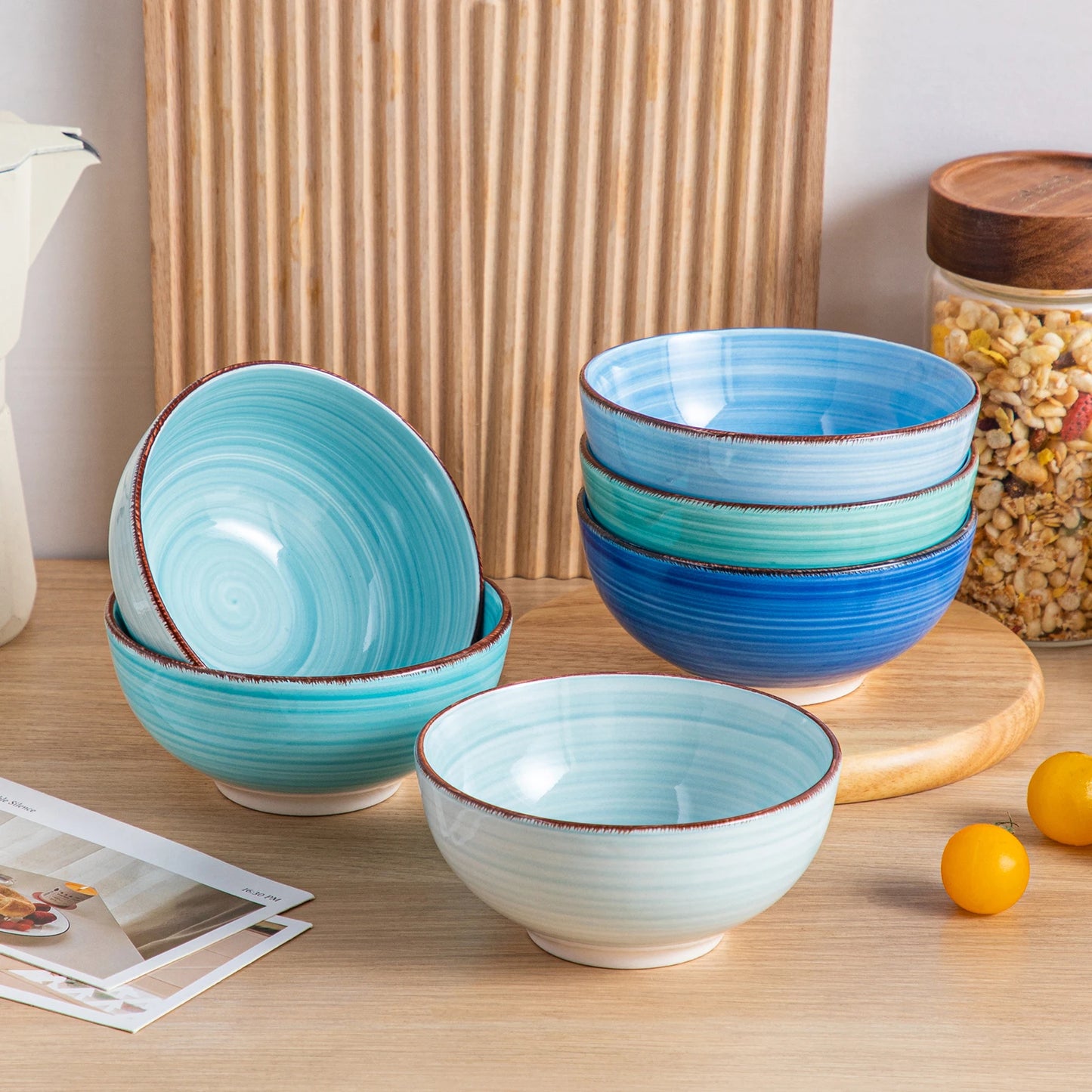 MALACASA Bonita 6 Piece Porcelain Serving Bowls Set
