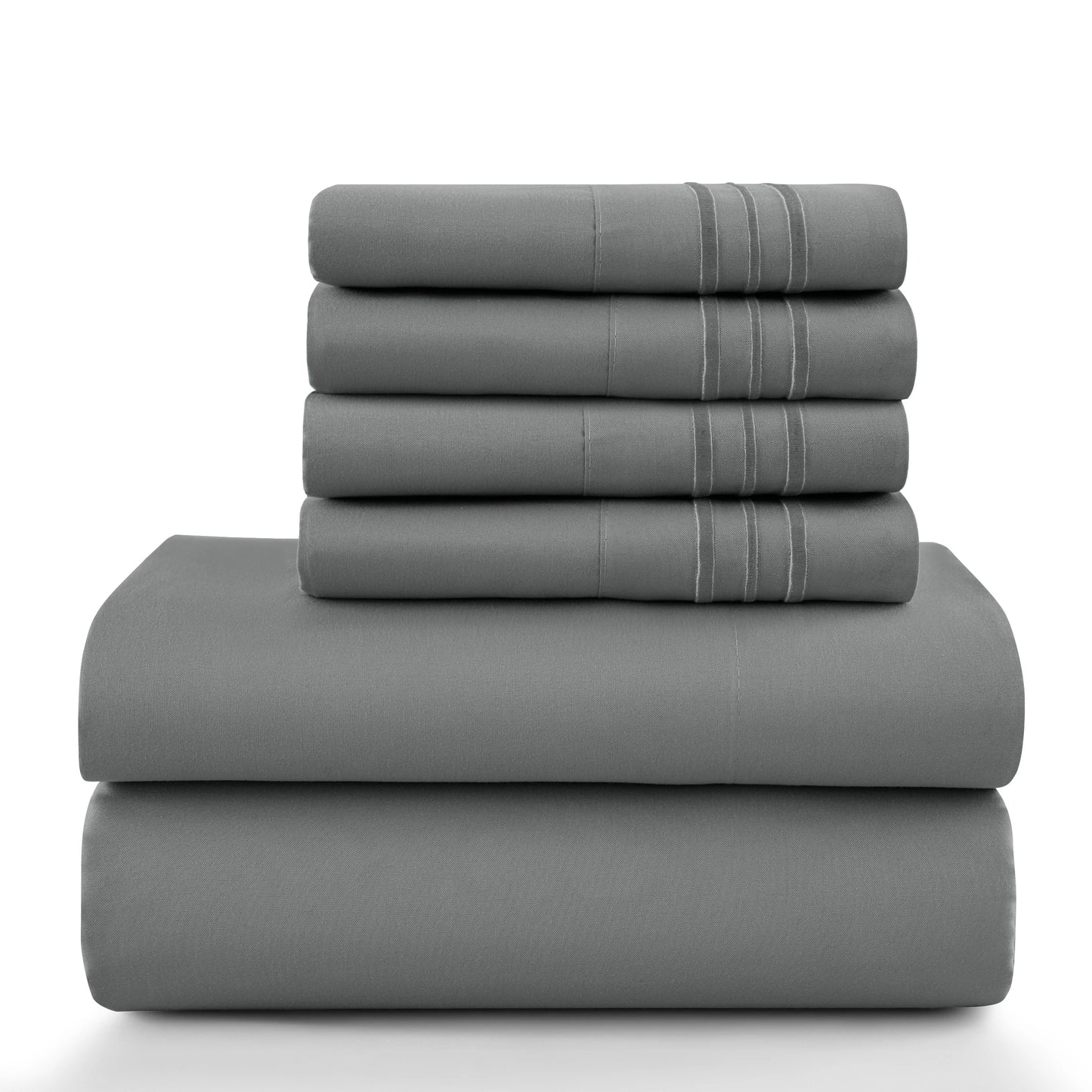 LDC Lux Decor Collection Solid Microfiber Sheet Set