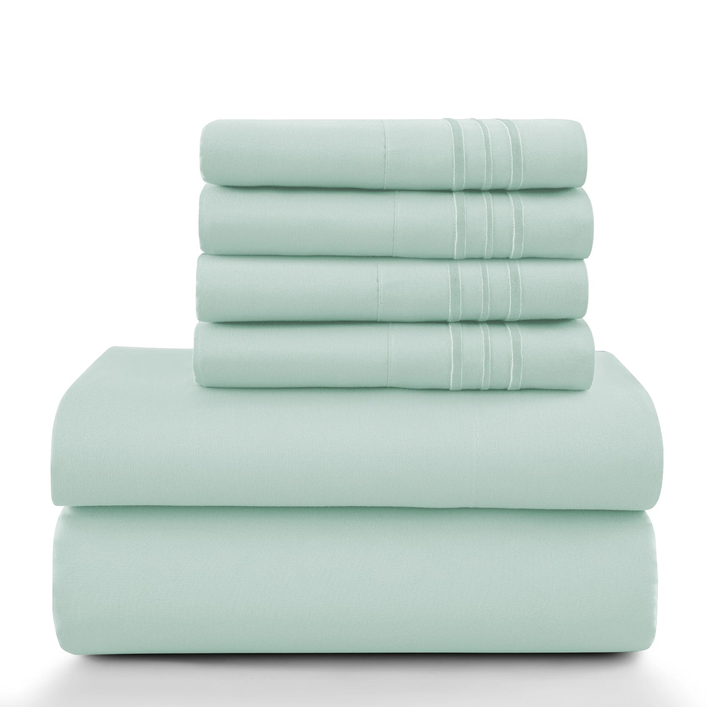LDC Lux Decor Collection Solid Microfiber Sheet Set
