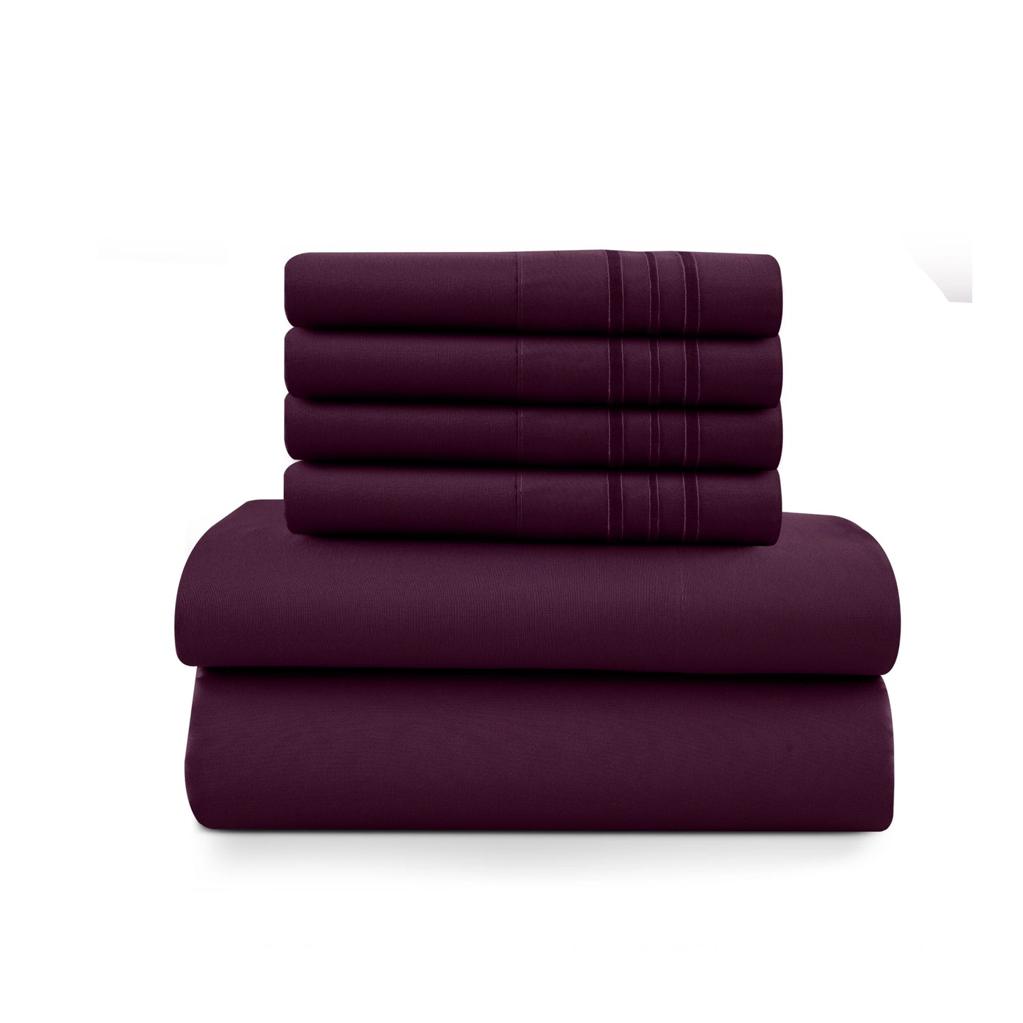LDC Lux Decor Collection Solid Microfiber Sheet Set