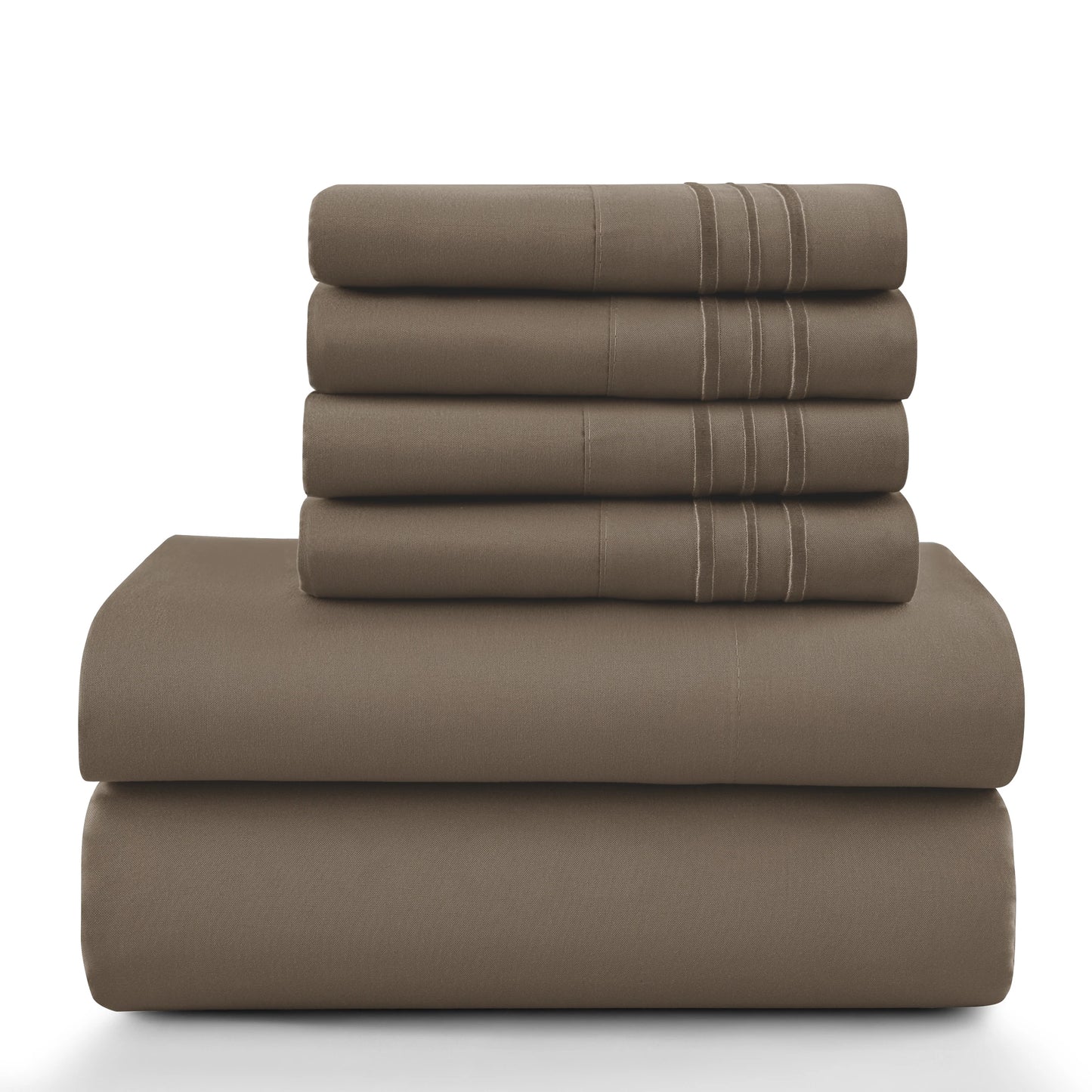 LDC Lux Decor Collection Solid Microfiber Sheet Set