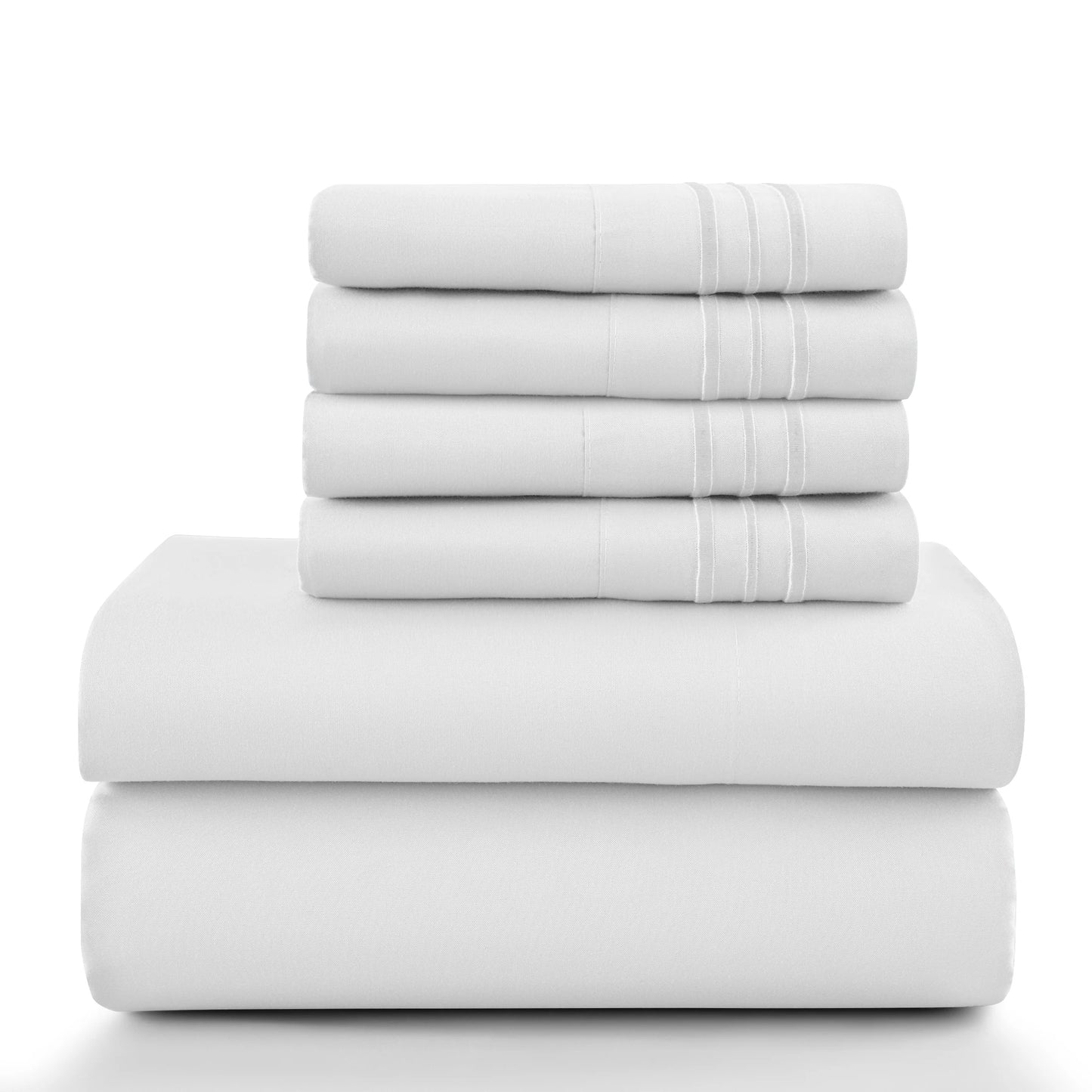 LDC Lux Decor Collection Solid Microfiber Sheet Set