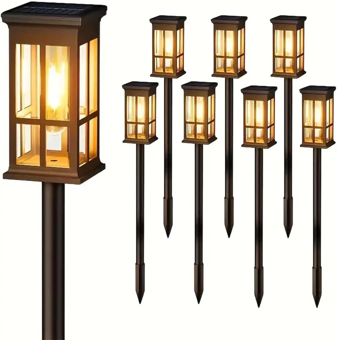 Solar Pathway Lights Outdoor LED Lamp IP65 Waterproof Garden