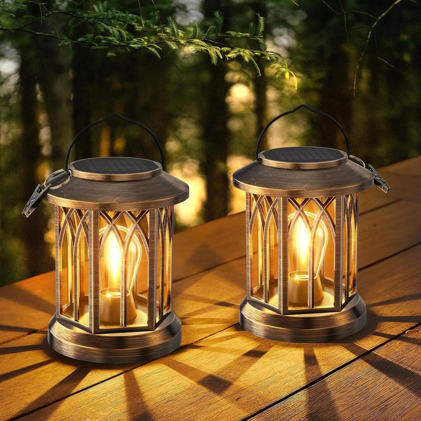 Solar Lantern Outdoor Lights Upgraded Waterproof Hanging Solar Powered Lantern