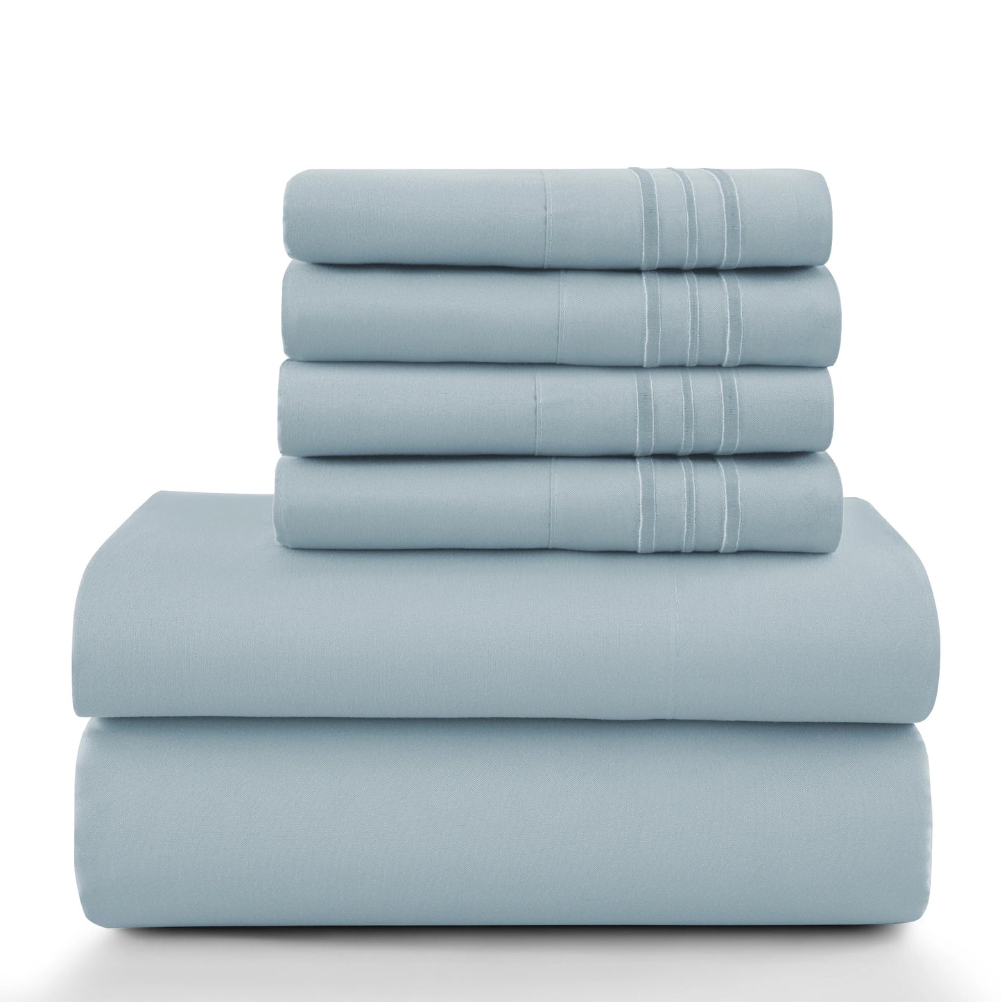 LDC Lux Decor Collection Solid Microfiber Sheet Set