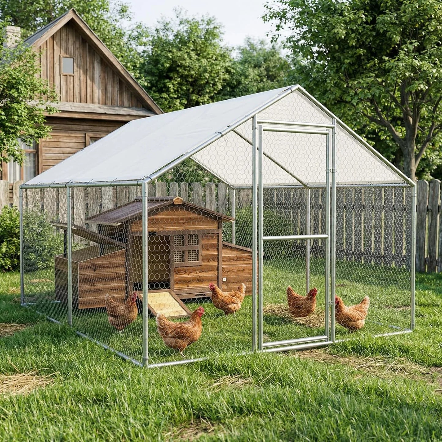 Outdoor Chicken Coop With Nesting Boxes For Two Chickens