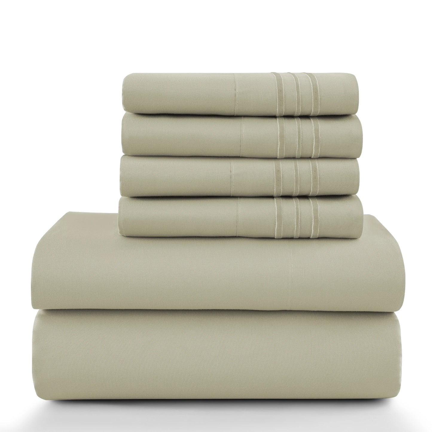 LDC Lux Decor Collection Solid Microfiber Sheet Set