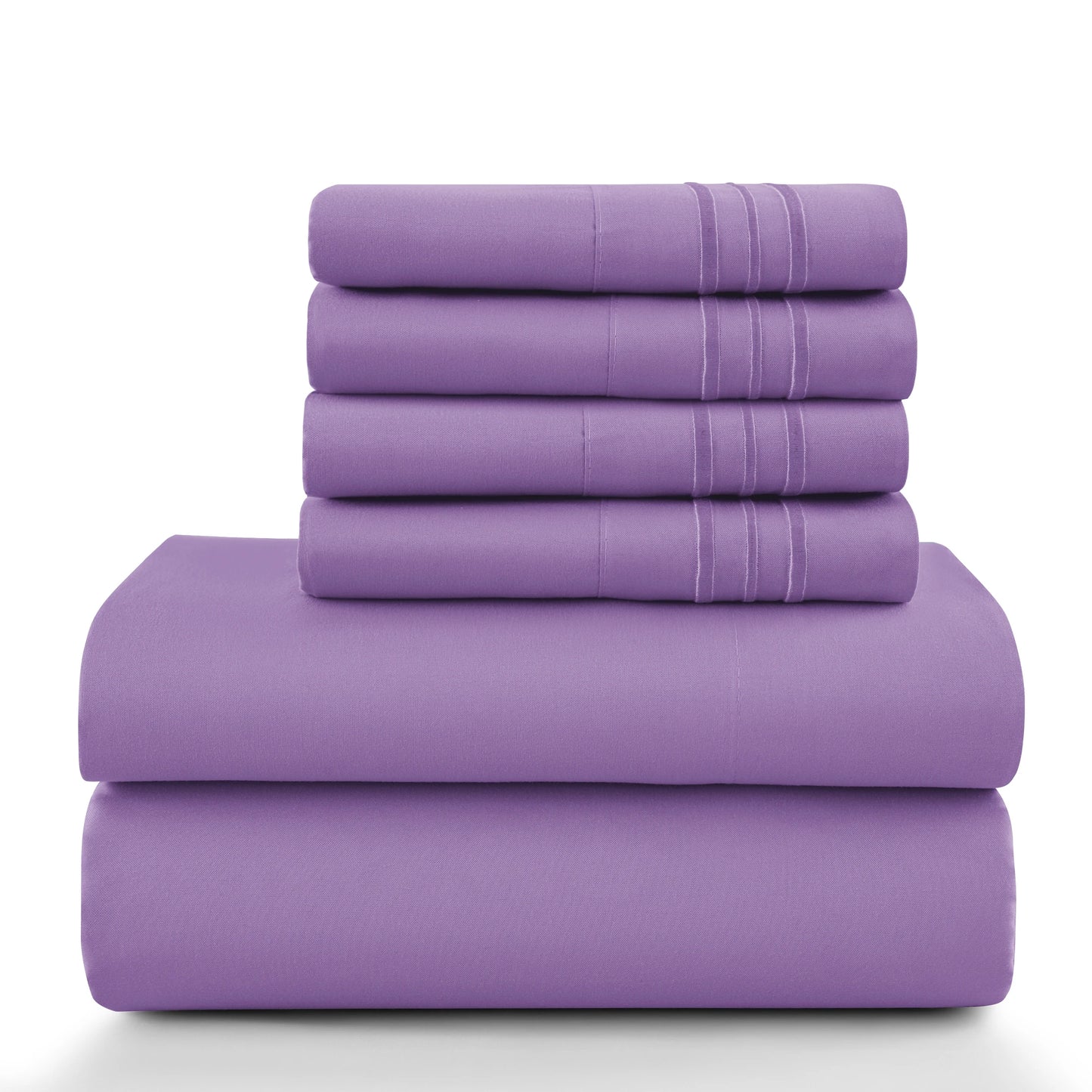 LDC Lux Decor Collection Solid Microfiber Sheet Set