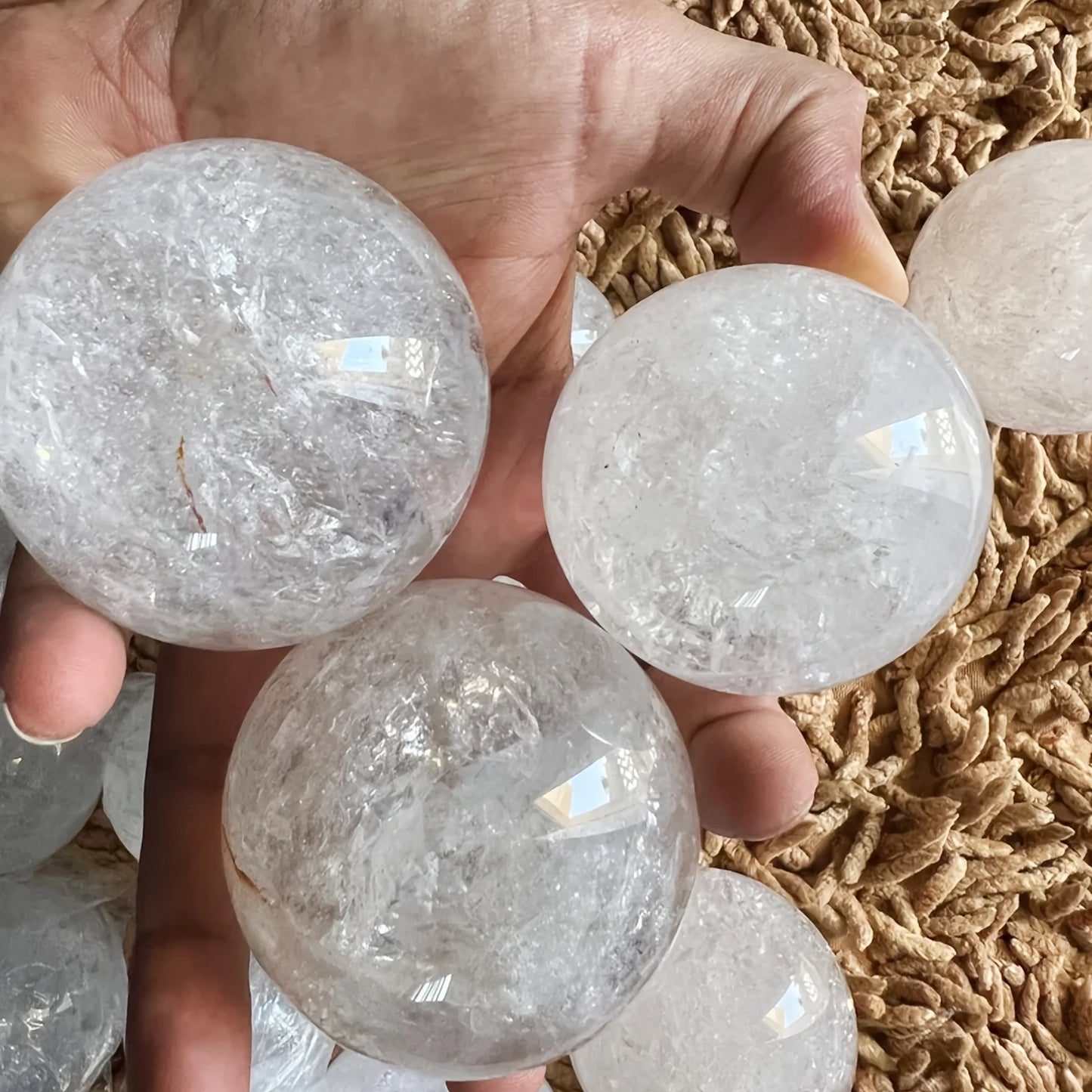 CrystalHola Large Clear Quartz Crystal Sphere For Home Decor And Gifts