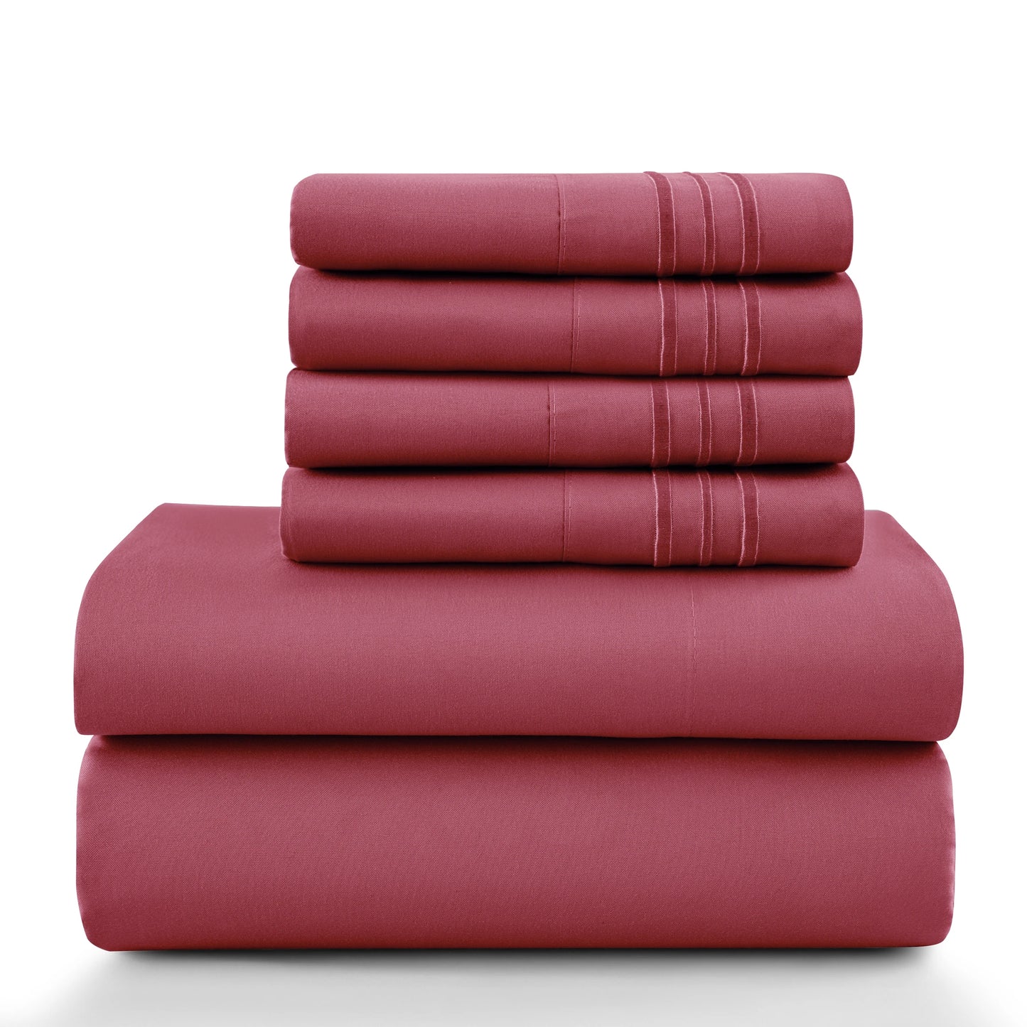 LDC Lux Decor Collection Solid Microfiber Sheet Set